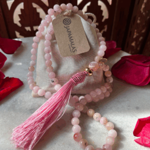 Japamala de Quartzo Rosa - Amor, Cura e Doçura Feminina
